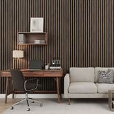 Vanta Living Acoura Space 2700 x 600mm Dark Wenge Acoustic Slat Wall Panel