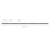 Vanta Living Acoura Space 1200 x 600mm Amber Walnut Easy Stick Acoustic Slat Wall Panels