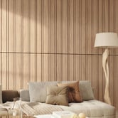 Vanta Living Acoura Space 1200 x 600mm Natural Oak Easy Stick Acoustic Slat Wall Panels