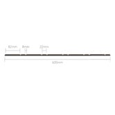 Vanta Living Acoura Space 1200 x 600mm Natural Oak Easy Stick Acoustic Slat Wall Panels