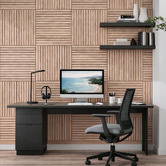 Vanta Living Acoura Space 600 x 600mm Euro Oak Acoustic Slat Wall Panels