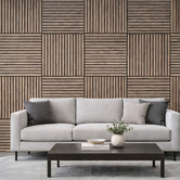 Vanta Living Acoura Space 600 x 600mm Weather Oak Acoustic Slat Wall Panels