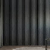 Vanta Living Acoura Space 2700 x 600mm Sugi Charcoal Acoustic Slat Wall Panel