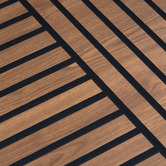 Vanta Living Acoura Space 600 x 600mm Amber Walnut Self-Adhesive Acoustic Slat Wall Panels