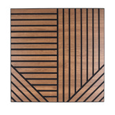 Vanta Living Acoura Space 600 x 600mm Amber Walnut Self-Adhesive Acoustic Slat Wall Panels