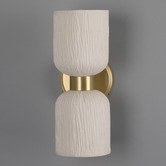 Mullan Sakura Ceramic &amp; Brass Up/Down Wall Light
