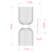 Mullan Sakura Ceramic &amp; Brass Up/Down Wall Light
