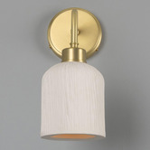 Mullan Sakura Ceramic &amp; Brass Armed Wall Light