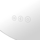 Amber &amp; Fern Silver Cargill Round LED Bathroom Mirror with Bluetooth