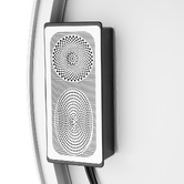 Amber &amp; Fern Silver Cargill Round LED Bathroom Mirror with Bluetooth