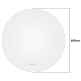 Amber &amp; Fern Silver Cargill Round LED Bathroom Mirror with Bluetooth