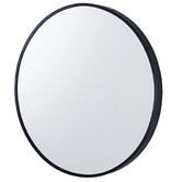 Amber &amp; Fern Black Gordon Round Aluminium Bathroom Mirror