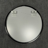 Amber &amp; Fern Black Gordon Round Aluminium Bathroom Mirror