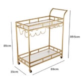 Amber &amp; Fern Caledon 2 Tier Steel Bar Cart