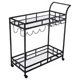 Amber &amp; Fern Caledon 2 Tier Steel Bar Cart