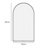 Amber &amp; Fern Black Superia Arch Stainless Steel Mirror