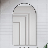 Amber &amp; Fern Black Superia Arch Stainless Steel Mirror