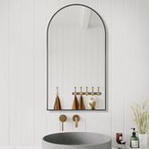 Amber &amp; Fern Black Superia Arch Stainless Steel Mirror