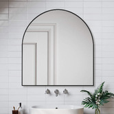 Amber &amp; Fern Black Superia Arch Stainless Steel Mirror