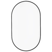 Amber &amp; Fern Black Superia Oval Stainless Steel Wall Mirror