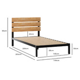 Amber &amp; Fern Jaro Rubberwood King Single Bed Frame