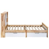 Amber &amp; Fern Eli Rubberwood Bed Frame with Drawers