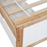 Amber &amp; Fern Eli Rubberwood Bed Frame with Drawers