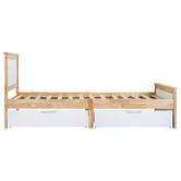 Amber &amp; Fern Dana Rubberwood Bed Frame with Drawers
