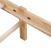 Amber &amp; Fern Dana Rubberwood Bed Frame with Drawers