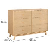 Amber &amp; Fern Davor 6 Drawer Chest