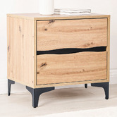 Amber &amp; Fern Luca 2 Drawer Bedside Table
