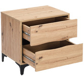 Amber &amp; Fern Luca 2 Drawer Bedside Table