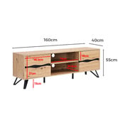 Amber &amp; Fern 160cm Luca Entertainment Unit