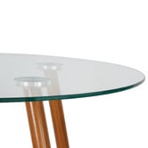 Amber &amp; Fern Brixton Round Glass Dining Table