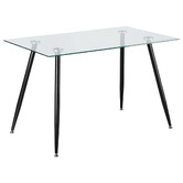Amber &amp; Fern Brixton Glass Dining Table