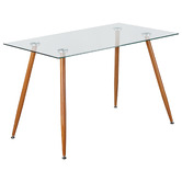 Amber &amp; Fern Brixton Glass Dining Table