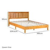 Amber &amp; Fern Verelle Pine Wood Bed Frame