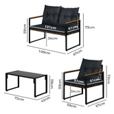 Amber &amp; Fern 4 Seater Kristy Outdoor Lounge Set
