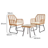 Amber &amp; Fern 2 Seater Arias Outdoor Lounge Set