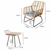 Amber &amp; Fern 2 Seater Arias Outdoor Lounge Set