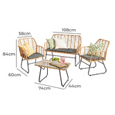 Amber &amp; Fern 4 Seater Arias Outdoor Lounge Set