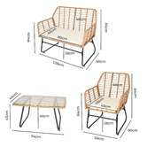 Amber &amp; Fern 4 Seater Arias Outdoor Lounge Set