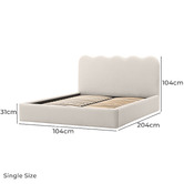 Amber &amp; Fern Hughes Boucle Gas Lift Bed