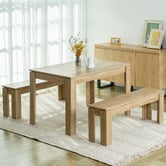 Amber &amp; Fern 4 Seater Campos Dining Table &amp; Bench Set