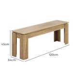 Amber &amp; Fern 4 Seater Campos Dining Table &amp; Bench Set