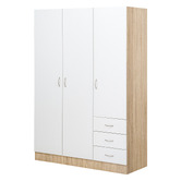 Amber &amp; Fern Jazmine 3 Door &amp; 3 Drawer Wardrobe