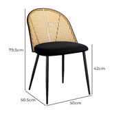 Amber &amp; Fern 4 Seater Black Adeline Dining Table &amp; Chair Set