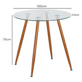 Amber &amp; Fern 4 Seater Natural Adeline Dining Table &amp; Chair Set