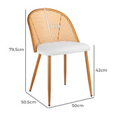 Amber &amp; Fern 4 Seater Natural Adeline Dining Table &amp; Chair Set