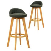 Amber &amp; Fern 71.5cm Yuri Boucle Swivel Bar Stools